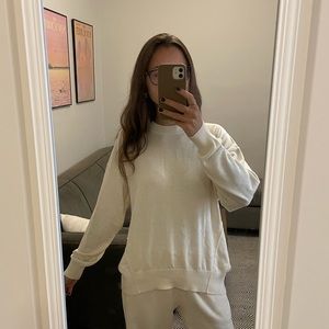 Aritzia Cotton-Cashmere Cream Sweater